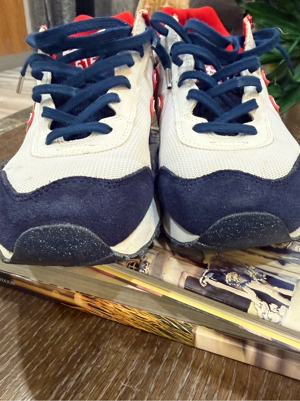 New Balance Men's White Navy & Red 515 Runner Sneakers